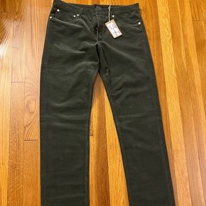very rare APC green corduroy jeans. NWT bought from Singapore boutique.